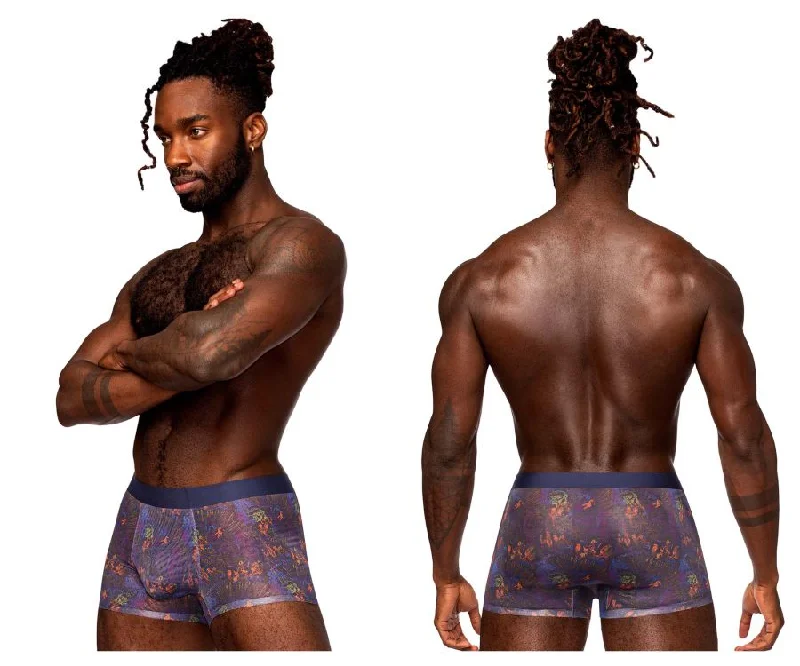 Anti - odor men's boxer briefs for long - lasting freshnessMale Power SMS-011 Sheer Prints Seamless Short Color Splatter Anti - odor men's boxer briefs for long - lasting freshnessMale Power SMS-011 Sheer Prints Seamless Short Color Splatter