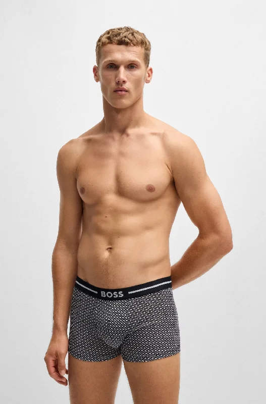 Slim - cut men's trunks for a modern styleBOSS Men's Bold 3 Pack Trunks - Black/Grey Slim - cut men's trunks for a modern styleBOSS Men's Bold 3 Pack Trunks - Black/Grey