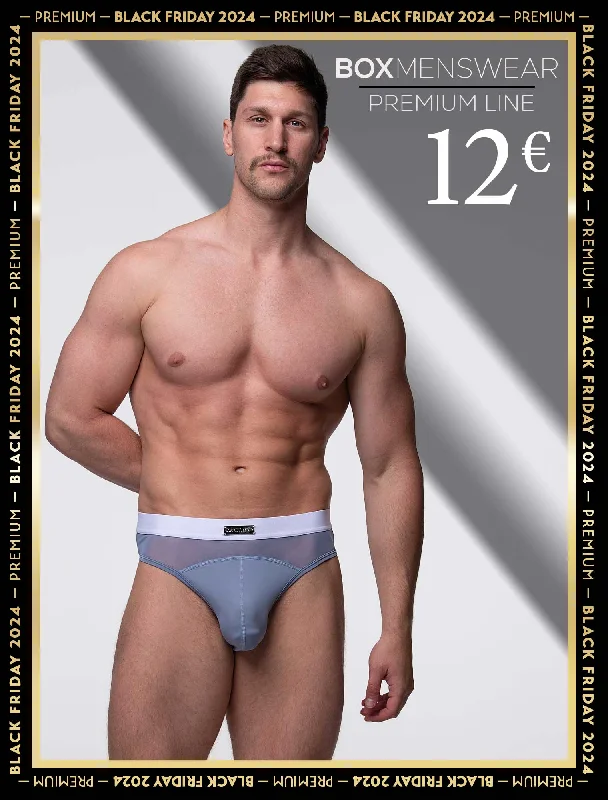 Men's briefs with a quick - dry featureMens Curved Mesh Briefs - Blue