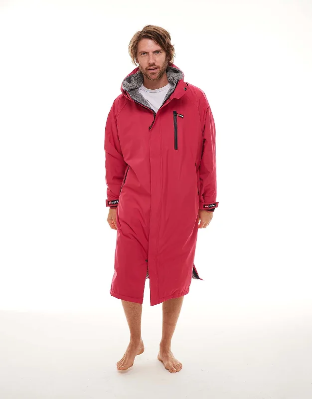 Men's robes with a hidden button closureMen's Long Sleeve Pro Change Robe EVO - Fuchsia