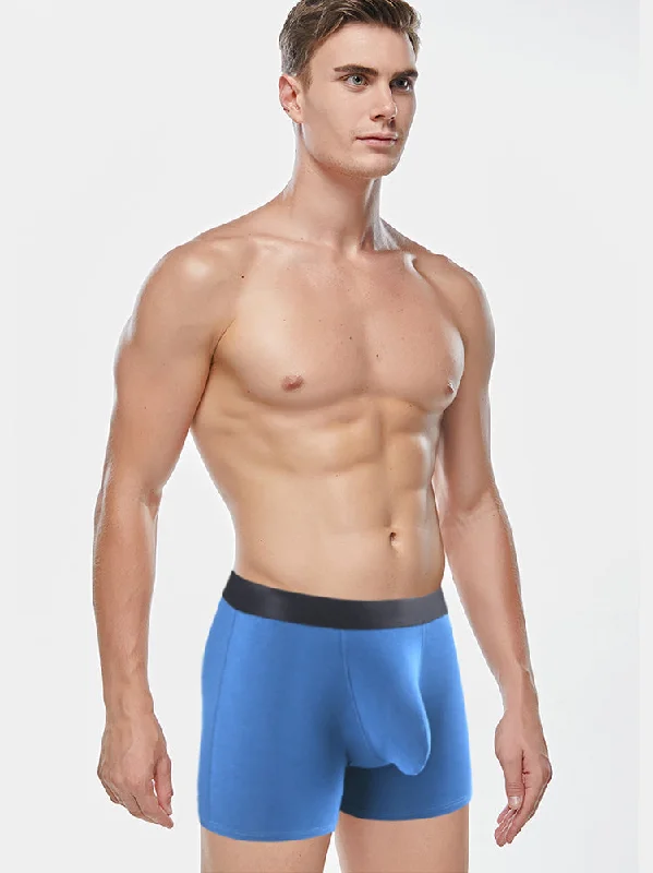 Cotton men's trunks for a comfortable fitMen's Separate Big Pouch Long Boxer Briefs