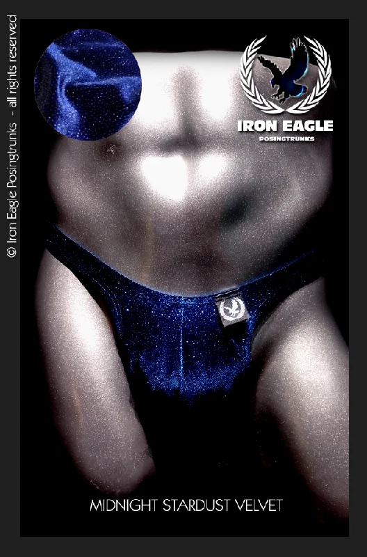 Mid - rise men's trunks for a balanced coverageMidnight Stardust Velvet