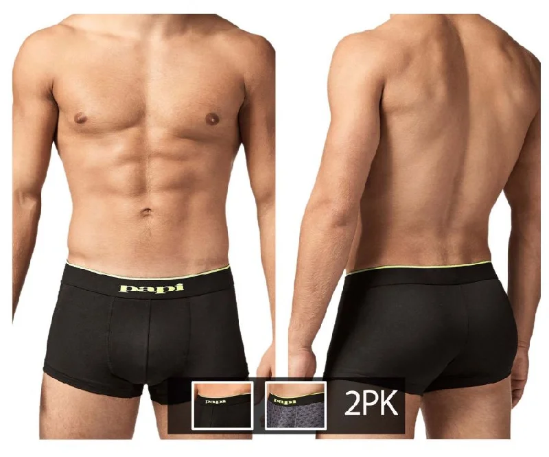 Athletic - style men's boxer briefs for active lifestylesPapi UMPA048 2PK Microflex Brazilian Trunks Color Charcoal-Graphic Athletic - style men's boxer briefs for active lifestylesPapi UMPA048 2PK Microflex Brazilian Trunks Color Charcoal-Graphic