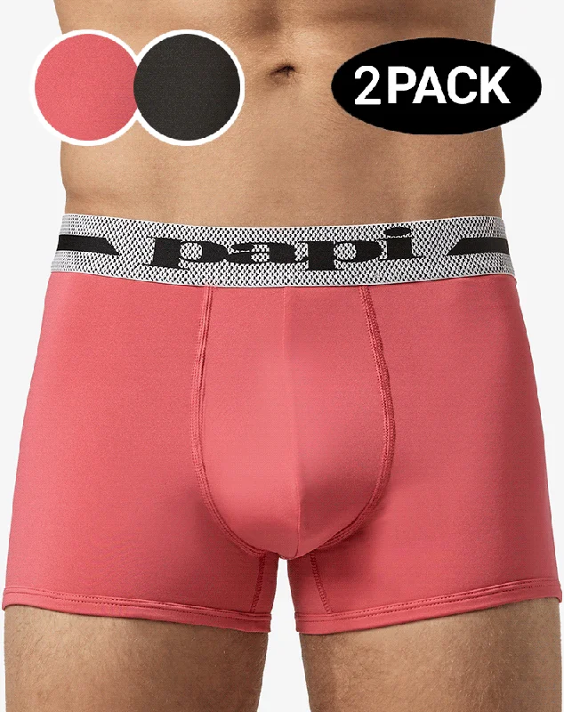 Designer men's trunks with a fashionable edgePapi Umpa080 2pk Microflex Brazilian Trunks