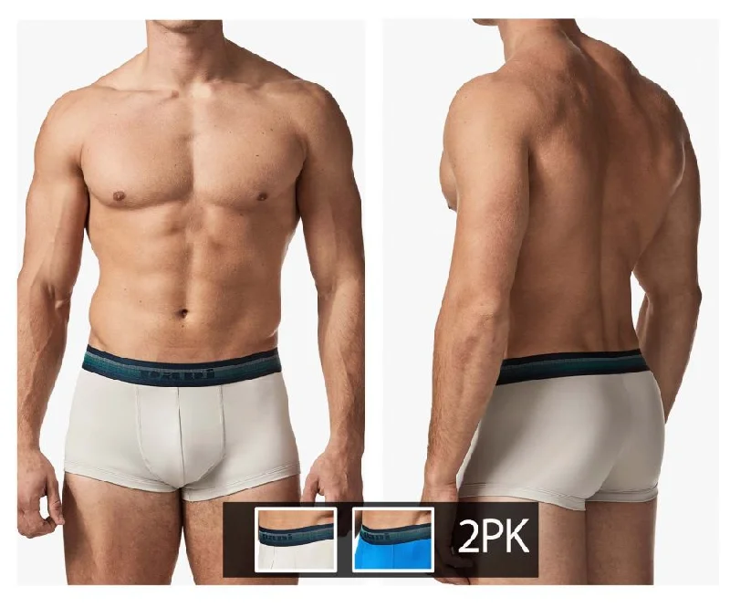 Moisture - wicking men's boxer briefs for sports activitiesPapi UMPA107 2PK Microflex Performance Trunks Color Gray-Blue Moisture - wicking men's boxer briefs for sports activitiesPapi UMPA107 2PK Microflex Performance Trunks Color Gray-Blue