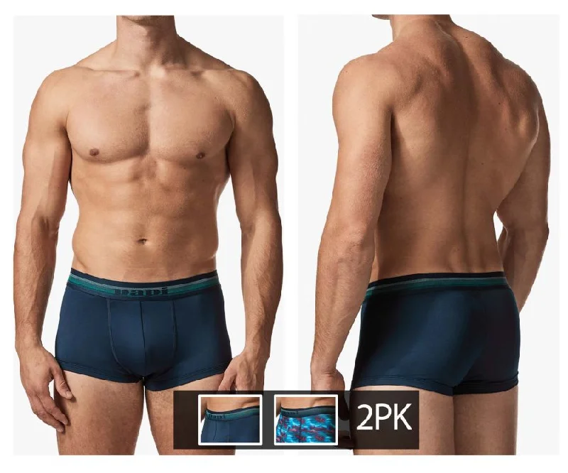 Breathable cotton men's boxer briefs for everyday wearPapi UMPA107 2PK Microflex Performance Trunks Color Blue-Printed Breathable cotton men's boxer briefs for everyday wearPapi UMPA107 2PK Microflex Performance Trunks Color Blue-Printed
