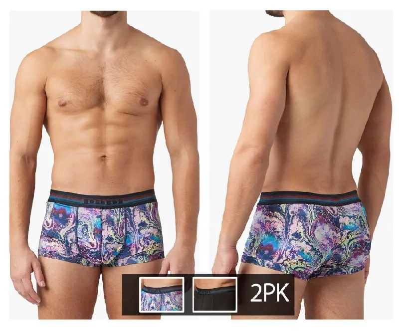 Men's boxer briefs with a soft elastic leg bandPapi UMPA107 2PK Microflex Performance Trunks Color Blue-Black Men's boxer briefs with a soft elastic leg bandPapi UMPA107 2PK Microflex Performance Trunks Color Blue-Black