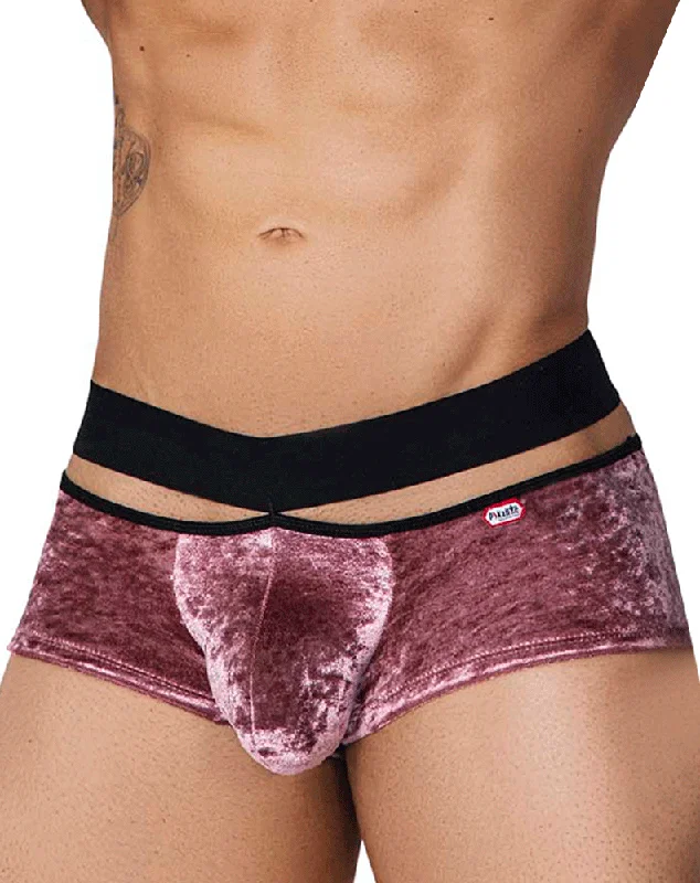 Athletic - grade men's trunks for sportsPikante 1096 Clandestine Velvet Trunks Pink Athletic - grade men's trunks for sportsPikante 1096 Clandestine Velvet Trunks Pink