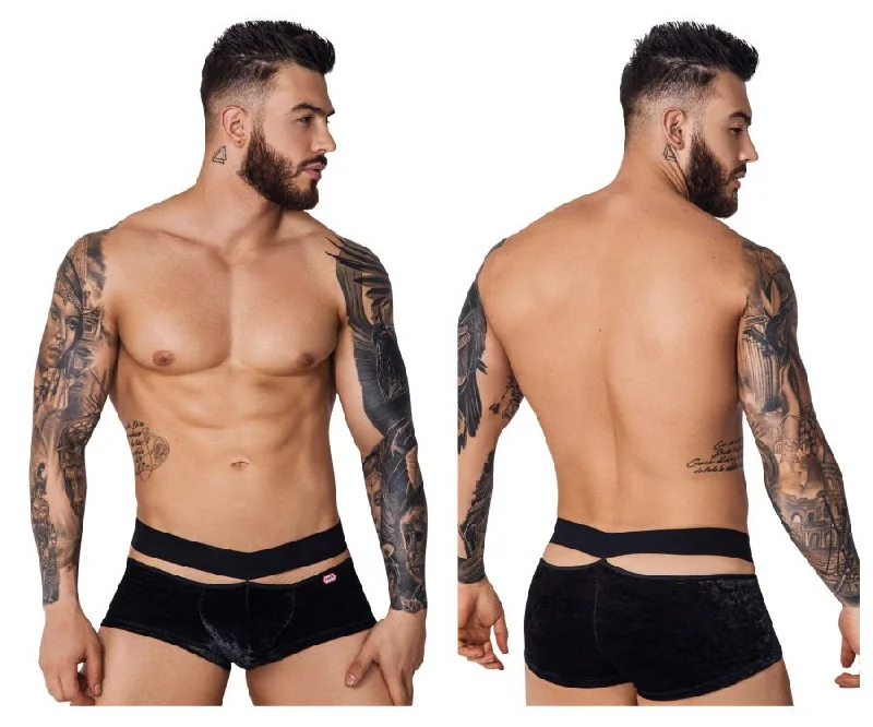 Cotton men's trunks for a comfortable fitPikante PIK 1096 Clandestine Velvet Trunks Color Black Cotton men's trunks for a comfortable fitPikante PIK 1096 Clandestine Velvet Trunks Color Black