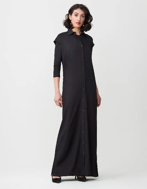Cotton men's robes with a classic shawl collarOversized Rayon Button Down Sleeveless Collar Dress