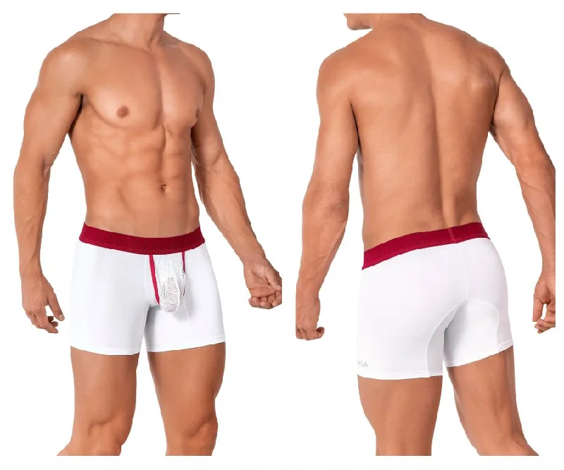 Men's boxer briefs with a soft elastic leg bandRoger Smuth RS019 Boxer Briefs Color White Men's boxer briefs with a soft elastic leg bandRoger Smuth RS019 Boxer Briefs Color White