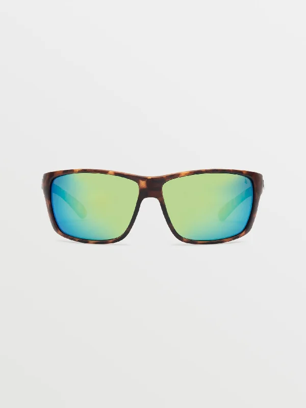 Printed men's trunks with eye - catching motifsRoll Sunglasses - Matte Tort/Green Polar