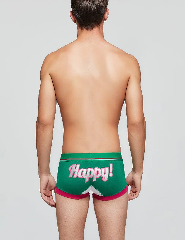 Men's boxer briefs with a contoured pouch for comfortShiny “Happy” Boxer Brief 90235 Men's boxer briefs with a contoured pouch for comfortShiny “Happy” Boxer Brief 90235