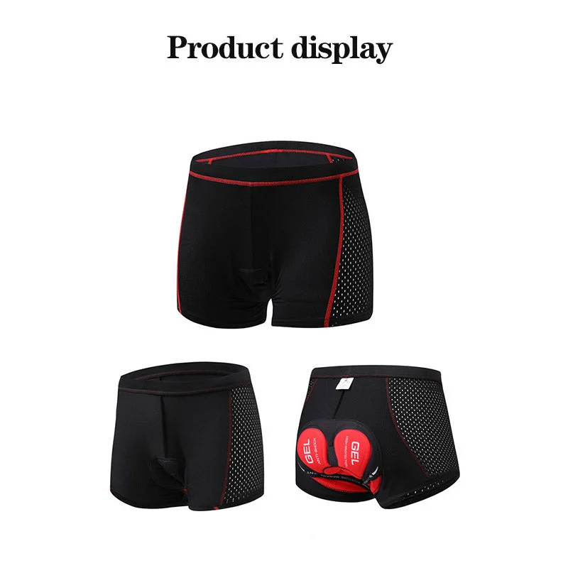 Mid - rise men's trunks for a balanced coverageSilicone Cushion Breathable & Quick Drying Men's Riding Underwear Mid - rise men's trunks for a balanced coverageSilicone Cushion Breathable & Quick Drying Men's Riding Underwear