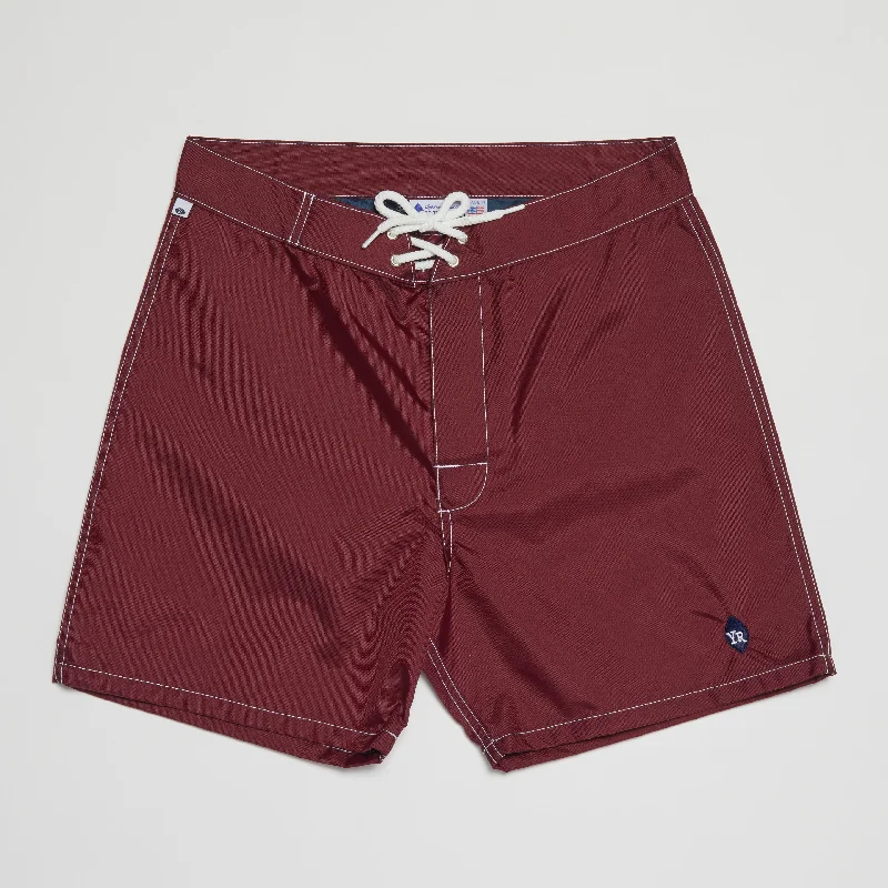 Mesh - back men's trunks for ventilationSolid Trunks (Wine)