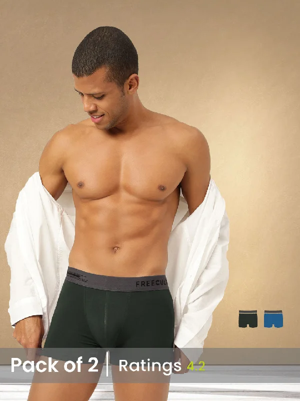 Men's trunks with a contoured pouch designMen's Anti-Bacterial Micro Modal Trunk in Contrast Waistband (Pack of 2) Men's trunks with a contoured pouch designMen's Anti-Bacterial Micro Modal Trunk in Contrast Waistband (Pack of 2)