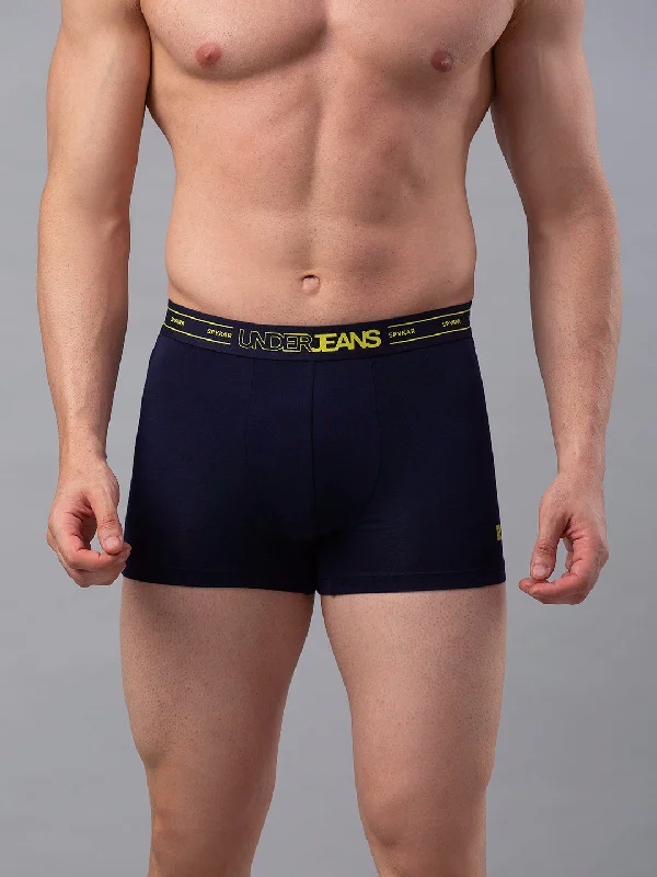 Moisture - wicking men's trunks for active useUnderjeans By Spykar Men Premium Navy Cotton Blend Trunk Moisture - wicking men's trunks for active useUnderjeans By Spykar Men Premium Navy Cotton Blend Trunk