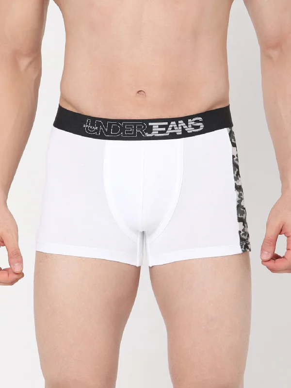 Stretch - lycra men's trunks for flexibilityUnderjeans By Spykar Men Premium White Cotton Blend Trunk Stretch - lycra men's trunks for flexibilityUnderjeans By Spykar Men Premium White Cotton Blend Trunk