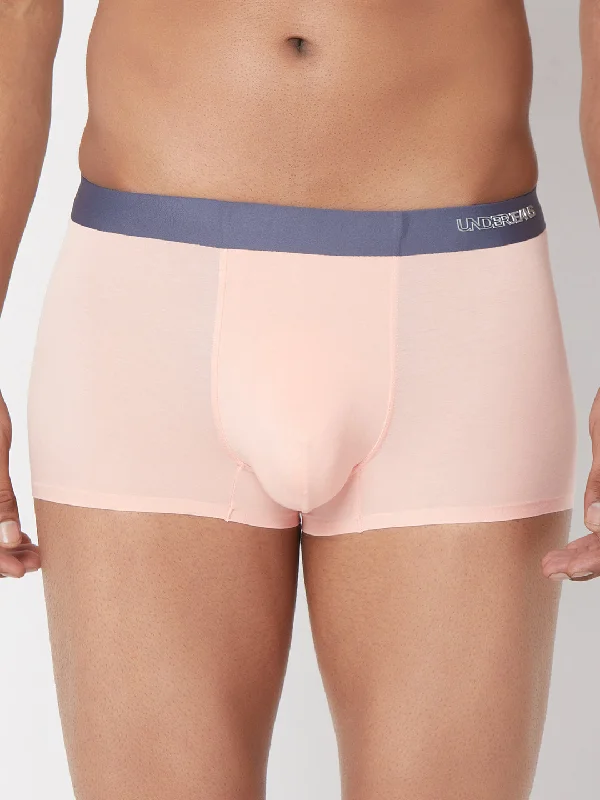 Men's trunks with a reinforced crotch areaMen Pink Solid Super Premium Bonded Elastic Trunk- Underjeans By Spykar Men's trunks with a reinforced crotch areaMen Pink Solid Super Premium Bonded Elastic Trunk- Underjeans By Spykar