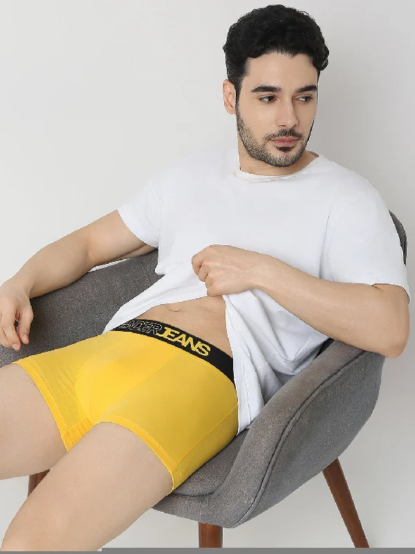 Mesh - back men's trunks for ventilationUnderjeans by Spykar Men Yellow & Black Trunk Mesh - back men's trunks for ventilationUnderjeans by Spykar Men Yellow & Black Trunk