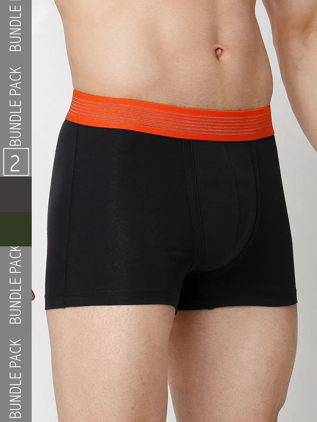 Men's trunks with a quick - dry fabricUnderjeans By Spykar Men Premium Dark Grey & Olive Cotton Blend Regular Fit Trunk - Pack Of 2 Men's trunks with a quick - dry fabricUnderjeans By Spykar Men Premium Dark Grey & Olive Cotton Blend Regular Fit Trunk - Pack Of 2