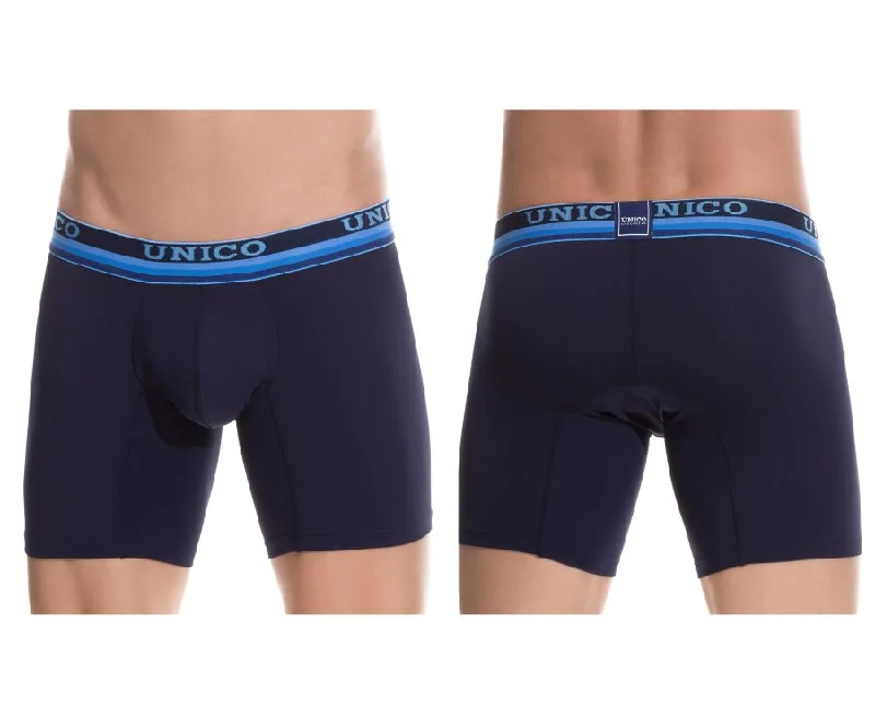 Moisture - wicking men's boxer briefs for sports activitiesUnico 1802010024082 Boxer Briefs Vernon Color Blue Moisture - wicking men's boxer briefs for sports activitiesUnico 1802010024082 Boxer Briefs Vernon Color Blue