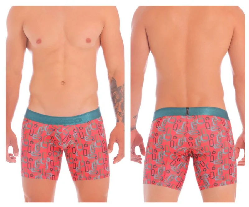Men's boxer briefs with a contoured pouch for comfortUnico 20070100229 Scheme Boxer Briefs Color 63-Red Men's boxer briefs with a contoured pouch for comfortUnico 20070100229 Scheme Boxer Briefs Color 63-Red