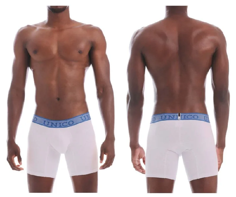 Tag - less men's boxer briefs to prevent irritationUnico 20160100202 Enchanted Boxer Briefs Color 00-White Tag - less men's boxer briefs to prevent irritationUnico 20160100202 Enchanted Boxer Briefs Color 00-White