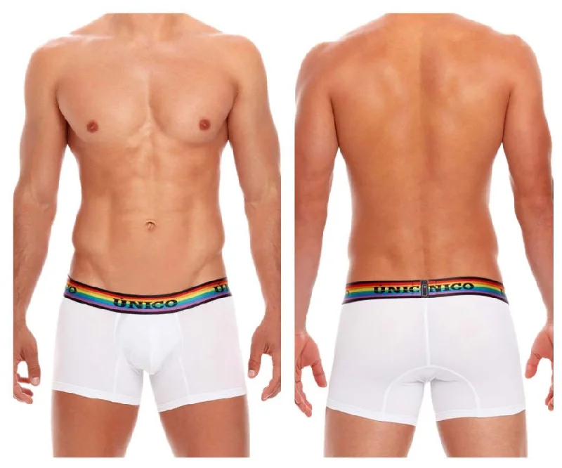 Breathable cotton men's boxer briefs for everyday wearUnico 21050100101 Love Wins Trunks Color 00-White Breathable cotton men's boxer briefs for everyday wearUnico 21050100101 Love Wins Trunks Color 00-White