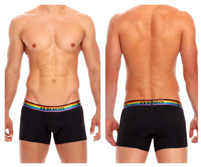 Men's boxer briefs with a soft elastic leg bandUnico 21050100102 Love Wins Trunks Color 99-Black Men's boxer briefs with a soft elastic leg bandUnico 21050100102 Love Wins Trunks Color 99-Black