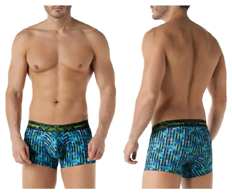 Stretch - fabric men's boxer briefs for a flexible fitUnico 22070100108 Parafina Trunks Color 63-Printed