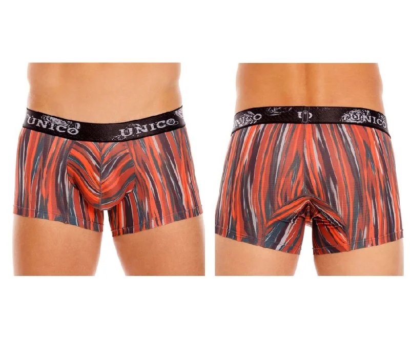 Mesh - paneled men's boxer briefs for ventilationUnico 22100100102 Revivir Trunks Color 90-Printed