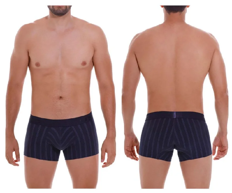 Solid - color men's boxer briefs in classic huesUnico 22100100103 Senda Trunks Color 82-Dark Blue