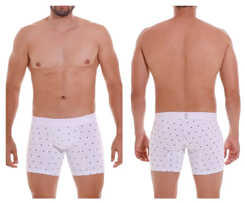Low - rise men's boxer briefs for a modern silhouetteUnico 22110100201 Naviero Boxer Briefs Color 29-White