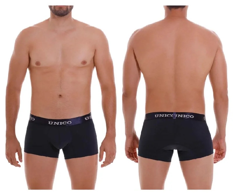 Organic cotton men's boxer briefs for sensitive skinUnico 22120100106 Profundo M22 Trunks Color 82-Dark Blue