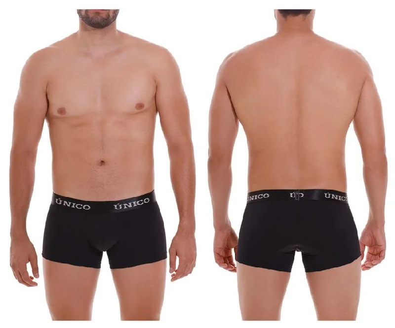 Compression men's boxer briefs for muscle supportUnico 22120100107 Intenso M22 Trunks Color 99-Black