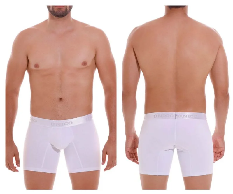 Printed men's boxer briefs with fun designsUnico 22120100205 Cristalino M22 Boxer Briefs Color 00-White