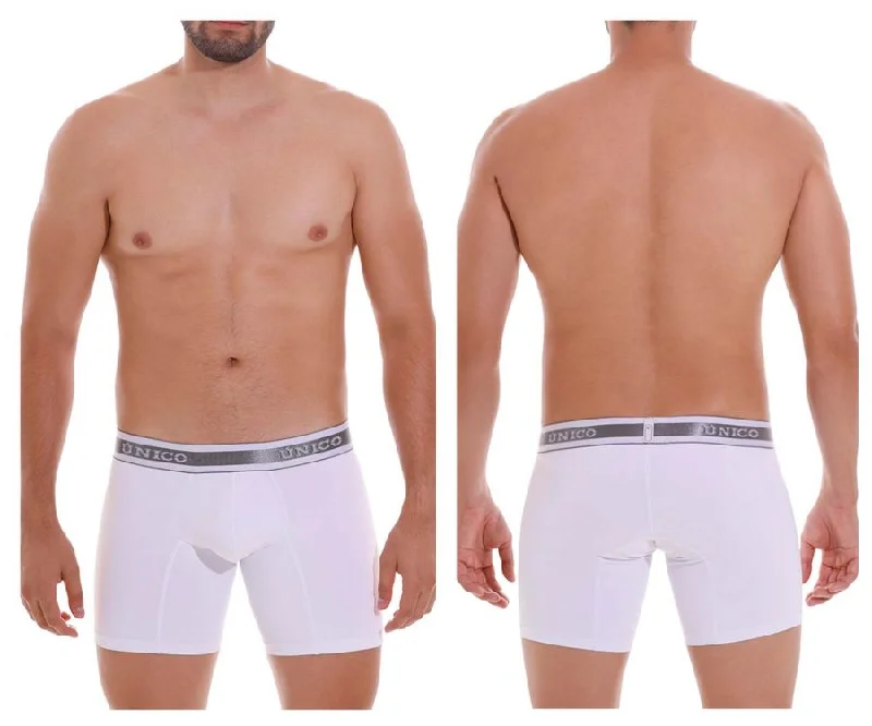 Tag - less men's boxer briefs to prevent irritationUnico 22120100212 Lustre M22 Boxer Briefs Color 00-White