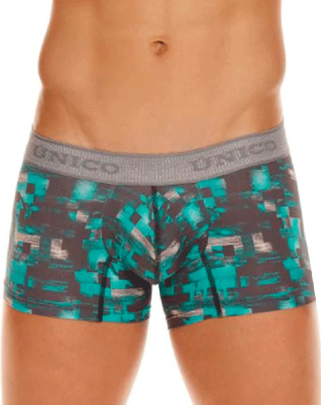 Printed men's trunks with eye - catching motifsUnico 23050100104 Escaque Trunk 63-green Printed men's trunks with eye - catching motifsUnico 23050100104 Escaque Trunk 63-green