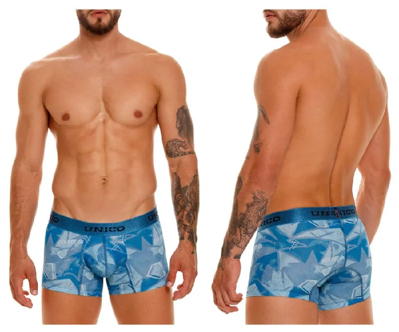 Athletic - style men's boxer briefs for active lifestylesUnico 23080100102 Escantillon Trunks Color 46-Blue Athletic - style men's boxer briefs for active lifestylesUnico 23080100102 Escantillon Trunks Color 46-Blue