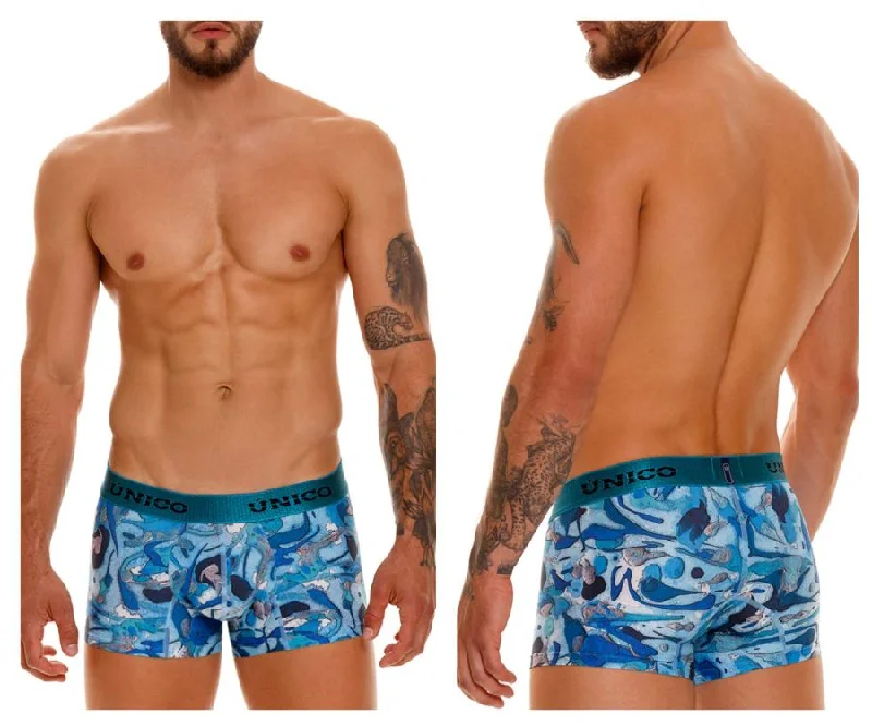 Microfiber men's boxer briefs for a smooth feelUnico 23080100106 Atlantida Trunks Color 46-Blue Microfiber men's boxer briefs for a smooth feelUnico 23080100106 Atlantida Trunks Color 46-Blue