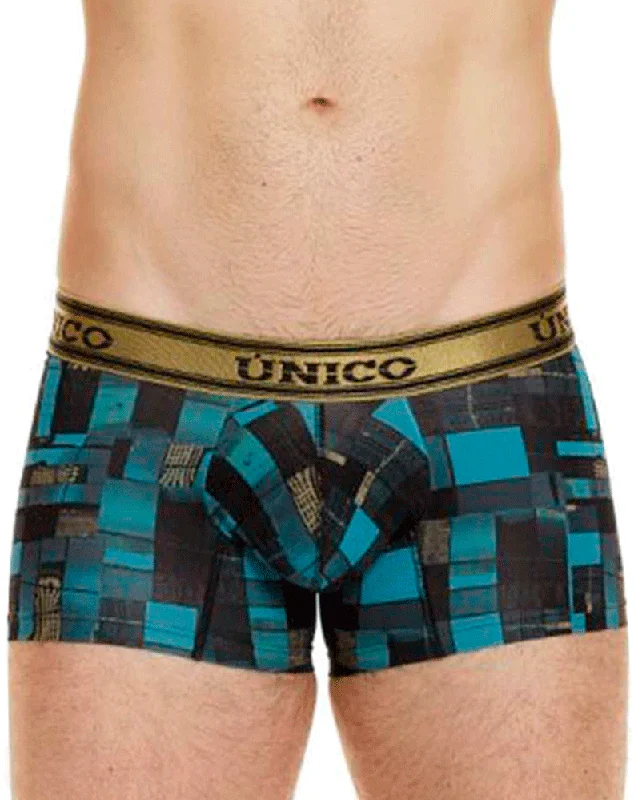 Men's trunks with a contoured pouch designUnico 24010100104 Esquema Trunks 46-blue