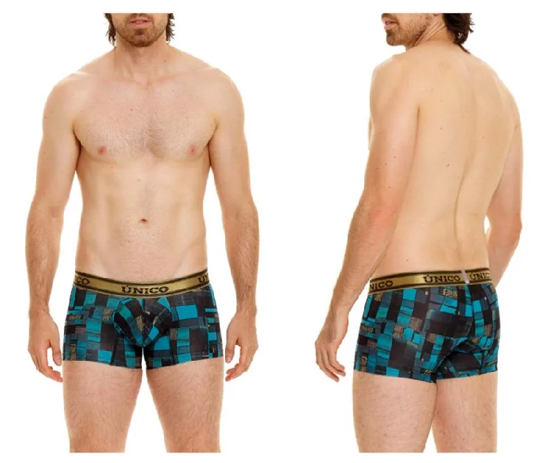 Designer men's boxer briefs with a premium lookUnico 24010100104 Esquema Trunks Color 46-Blue Designer men's boxer briefs with a premium lookUnico 24010100104 Esquema Trunks Color 46-Blue