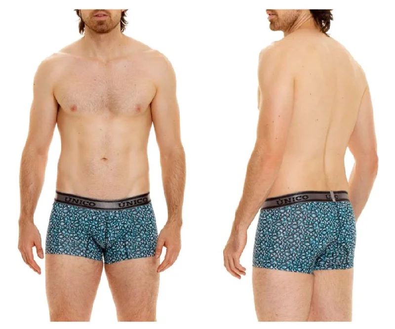 Patterned men's boxer briefs, such as stripes or checksUnico 24020100110 Redondel Trunks Color 46-Blue Patterned men's boxer briefs, such as stripes or checksUnico 24020100110 Redondel Trunks Color 46-Blue