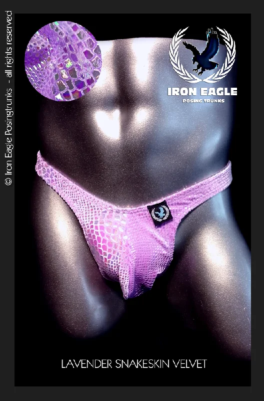 Men's trunks with a quick - dry fabricVelvet Snakeskin Lavender