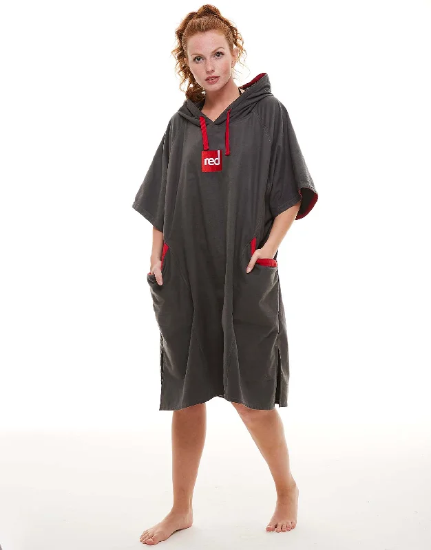 Waffle - weave men's robes for a textured feelWomen's Quick Dry Microfibre Changing Robe - Grey
