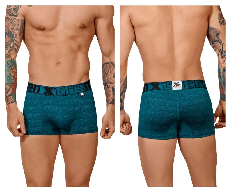 Patterned men's boxer briefs, such as stripes or checksXtremen 51449C Geometric Jacquard Trunk Color Petrol Patterned men's boxer briefs, such as stripes or checksXtremen 51449C Geometric Jacquard Trunk Color Petrol