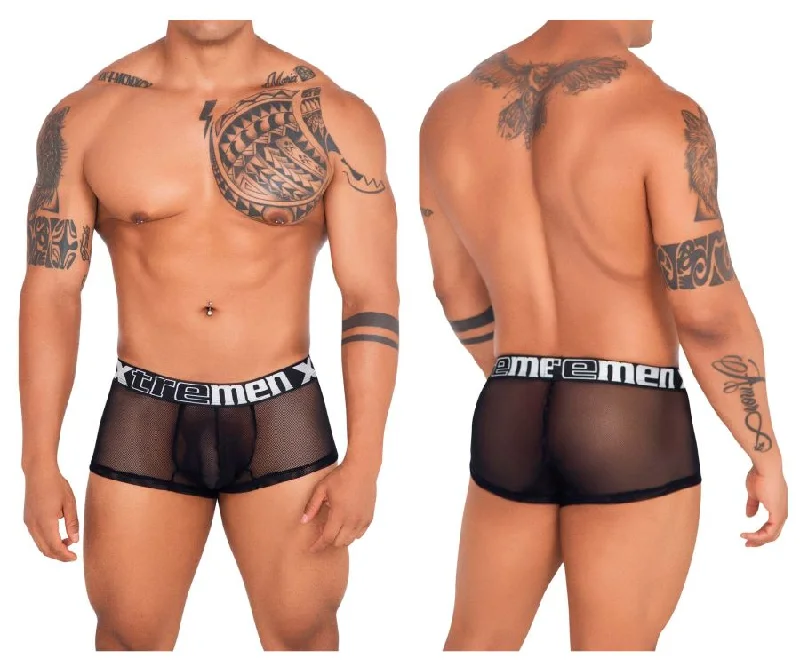 Men's boxer briefs with a soft elastic leg bandXtremen 91135 Mesh Trunks Color Black Men's boxer briefs with a soft elastic leg bandXtremen 91135 Mesh Trunks Color Black