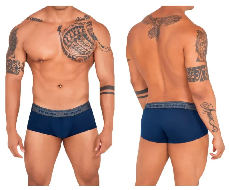 Breathable cotton men's boxer briefs for everyday wearXtremen 91140 Ultra-soft Trunks Color Dark Blue Breathable cotton men's boxer briefs for everyday wearXtremen 91140 Ultra-soft Trunks Color Dark Blue