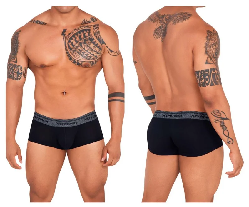 Athletic - style men's boxer briefs for active lifestylesXtremen 91140 Ultra-soft Trunks Color Black Athletic - style men's boxer briefs for active lifestylesXtremen 91140 Ultra-soft Trunks Color Black